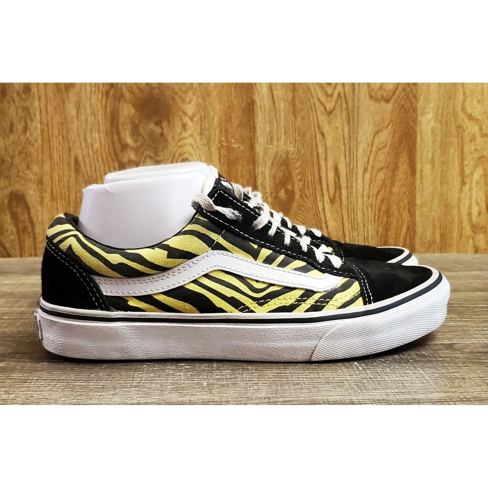 Vans Old Skool‎ Low Top Zebra Shoes Men's 6.5 Women's 8 Black
